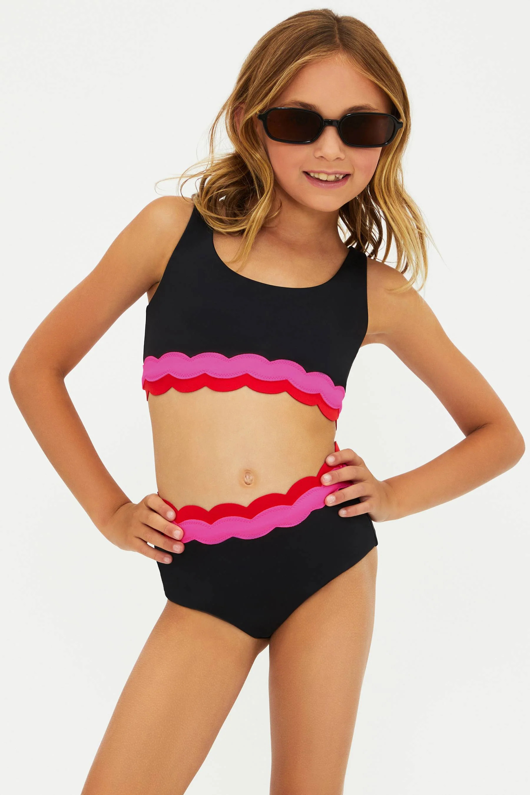 Little Marin & Harriet Set Electric Wave | Girls Swim Set | Beach Riot | Beach Riot