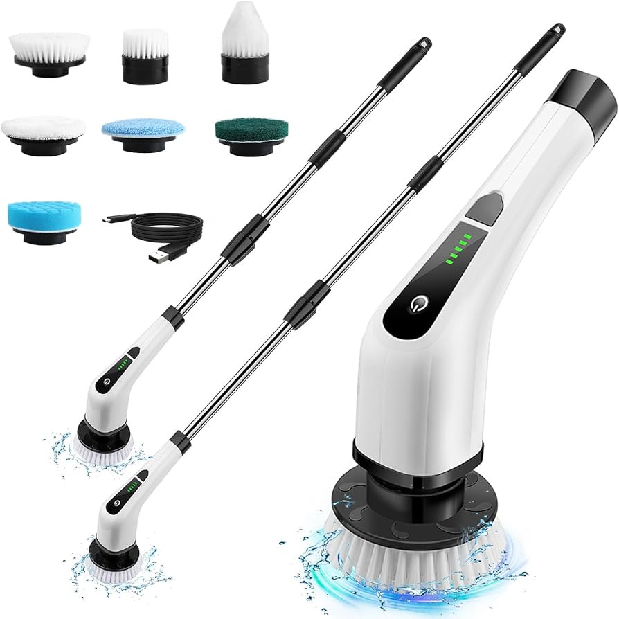Electric Spin Scrubber, Shower Scrubber with 7 Brush Heads, Cordless Cleaning Brush & Power Scrub... | Amazon (US)