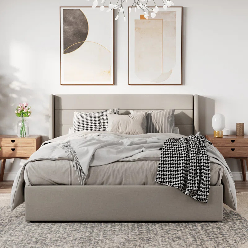 Cascia Hydraulic Lift Up Storage Upholstered Platform Bed | Wayfair North America