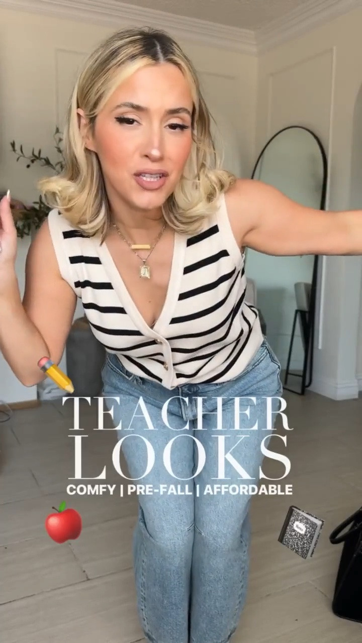 Realistic & comfy TEACHER OUTFITS 😍 mostly from Amazon! 

Small in all tops/jumpsuits/pants
Size 27 in barrel jeans

#LTKootd #LTKgrwm #LTKU