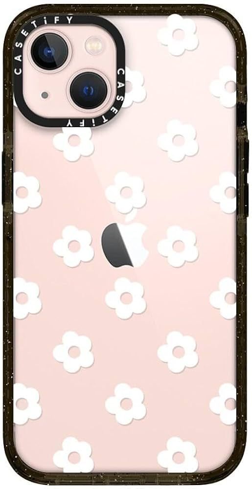 CASETiFY Impact iPhone 13 Case [6.6ft Drop Protection] - Ditsy Daisies - White - Clear Black | Amazon (US)