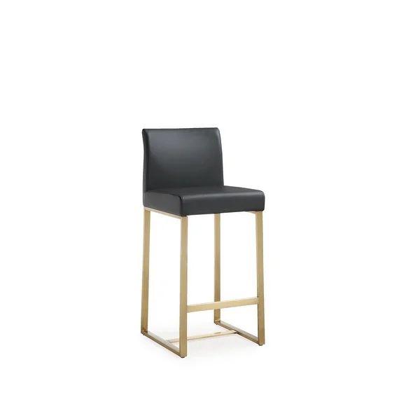 Denmark Black/ Gold Steel Counter Stool (Set of 2) | Bed Bath & Beyond