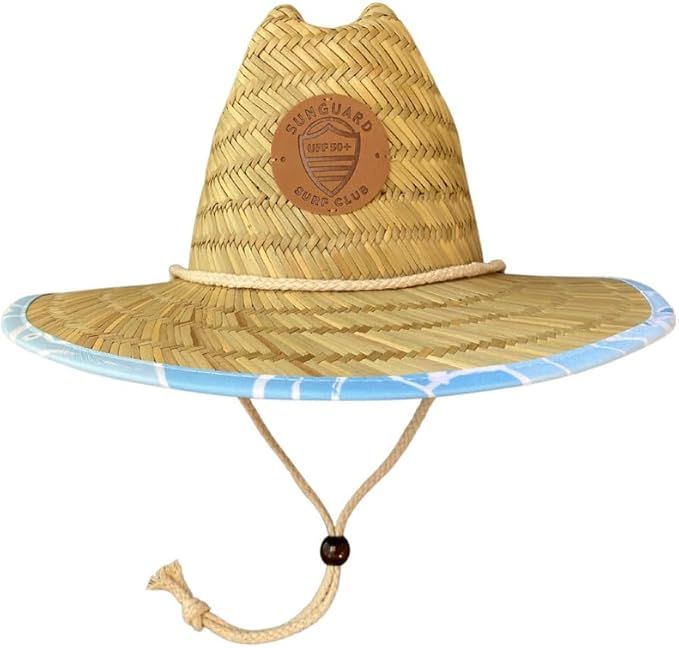 Sunguard Swim Kids Lifeguard Hat for Little Boys & Girls - Easy SPF Toddler Straw Hat - Straw Boy... | Amazon (US)