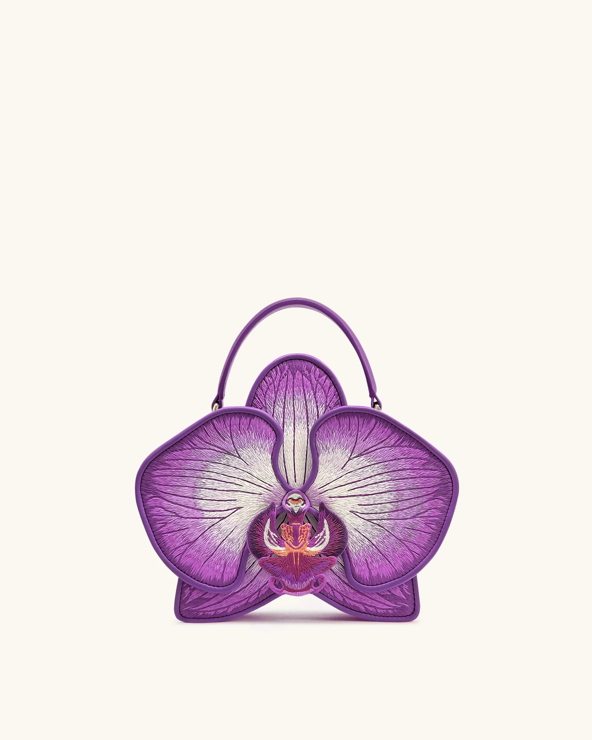 Flora Orchid Shaped Top Handle Bag - Purple | JW PEI US