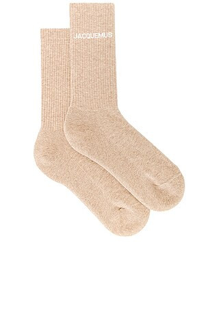 JACQUEMUS Les Chaussettes Jacquemus in Light Beige | FWRD | FWRD 