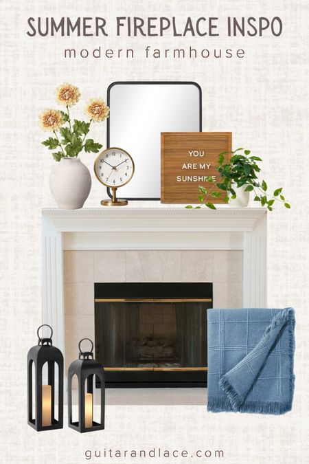 Summer fireplace decor. Fireplace mantle ideas. Home decor. Living room decor. Target home.

#LTKSaleAlert #LTKSeasonal #LTKHome