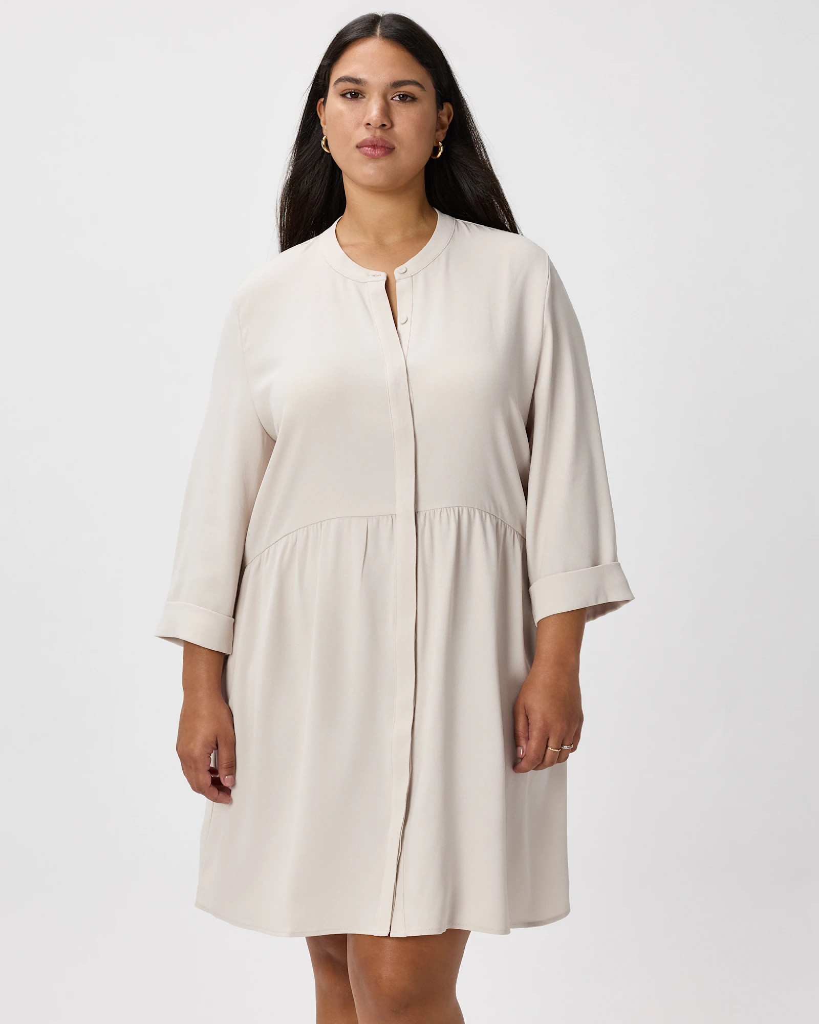 Fluid Crepe Shirt Dress | Quince