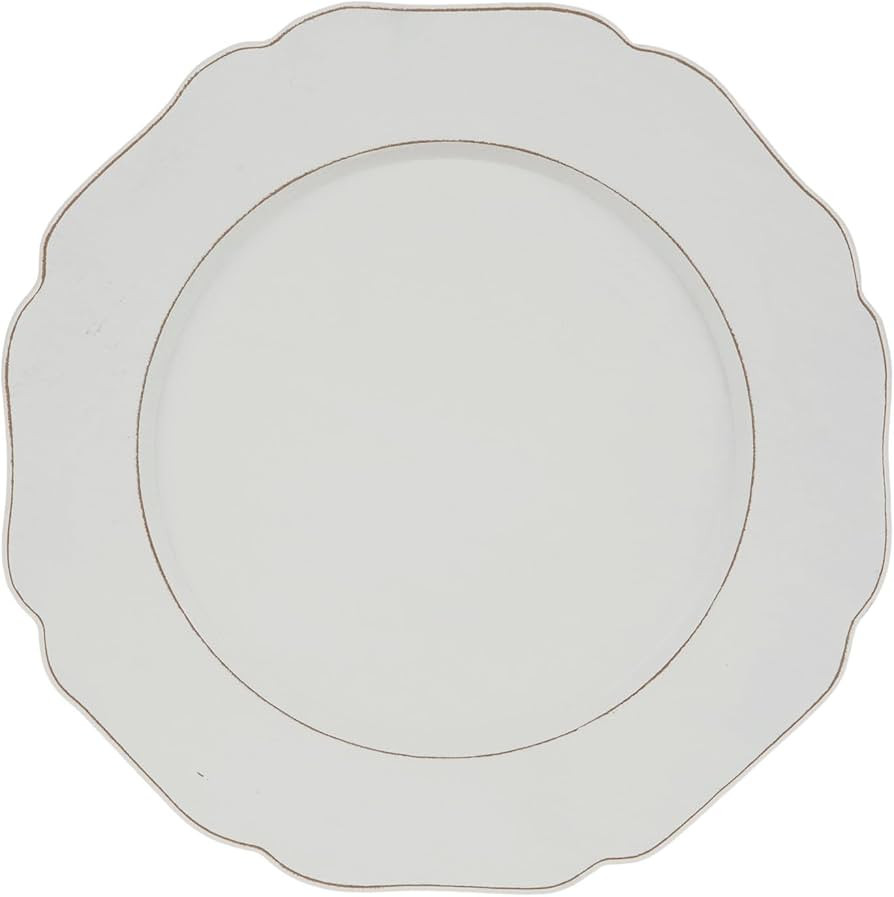 Hobby Lobby White Distressed Scallop Wood Plate Charger-Set of 4 | Amazon (US)