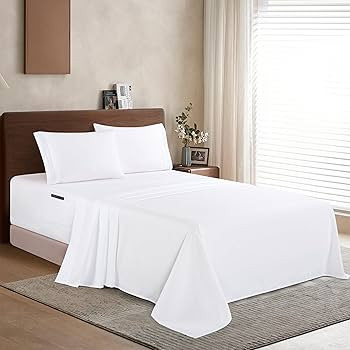 Elegant Comfort Luxury 1500 Premium Hotel Quality Microfiber 4-Piece Sheet Set - Soft, All Around... | Amazon (US)