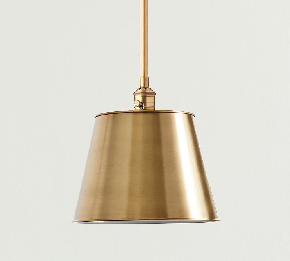 Tapered Metal Shade Pole Pendant | Pottery Barn (US)