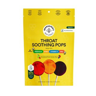 Beekeeper's Naturals, Kid's Throat Soothing Lollipops​, Variety Pack, 15 CT | CVS Health