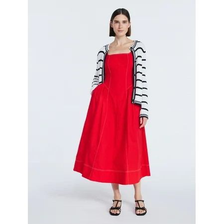 Free Assembly Women s Sleeveless Cotton Panel Maxi Dress Sizes XS- XXL | Walmart (US)