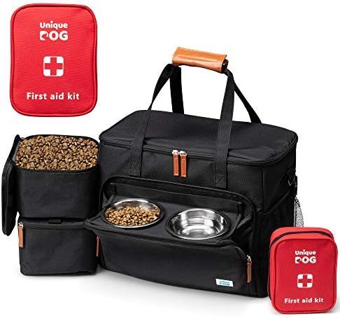 Unique Dog Travel Bag - Dog Traveling Luggage Set for Dogs Accessories - Include Pet First Aid Ba... | Amazon (US)