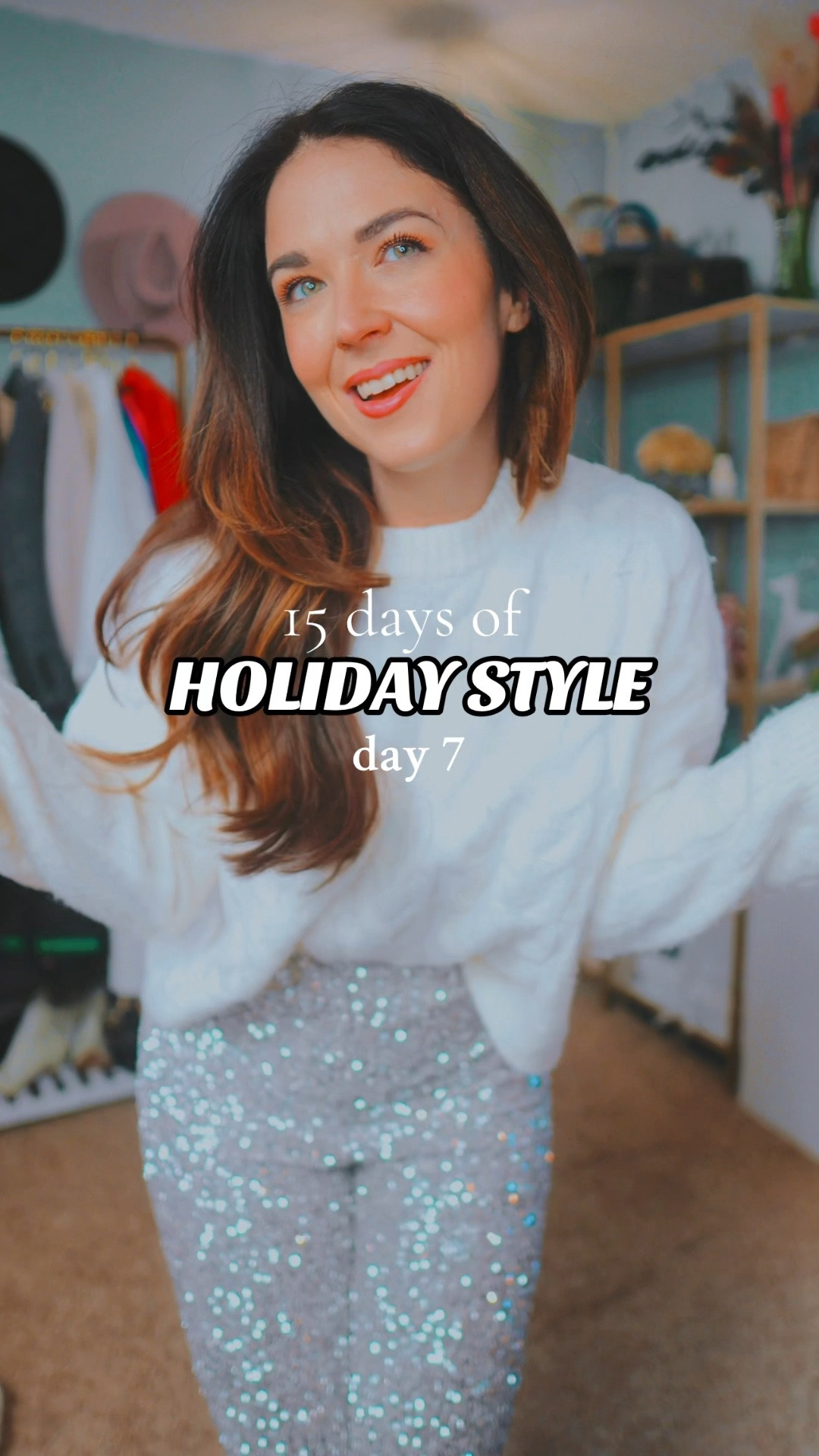 15 days of holiday style, day 7! Who says you cant wear sequins for an every day look? I say, sparkle on, sister! I think this holiday party outfit would also double as a 🔥 apres ski outfit too. Make sure to find me on the #holidaystyle #holidayfashion #holidaypartyoutfit 

#LTKFindsUnder100 #LTKWatchNow #LTKHoliday