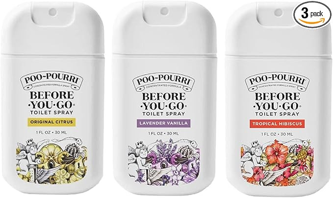 Poo-Pourri Before-You-Go Pocket Toilet Spray, Travel Essentials, 1 Fl Oz, Spring Variety 3 Pack, ... | Amazon (US)
