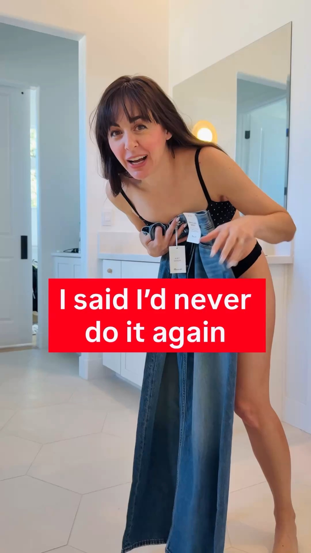 Never say never! 

These super soft low rise baggy jeans come in 3 lengths. I’m 5’4” and wearing a 25 in my regular size and regular length.



#LTKSpringSale #LTKootd #LTKmomlife