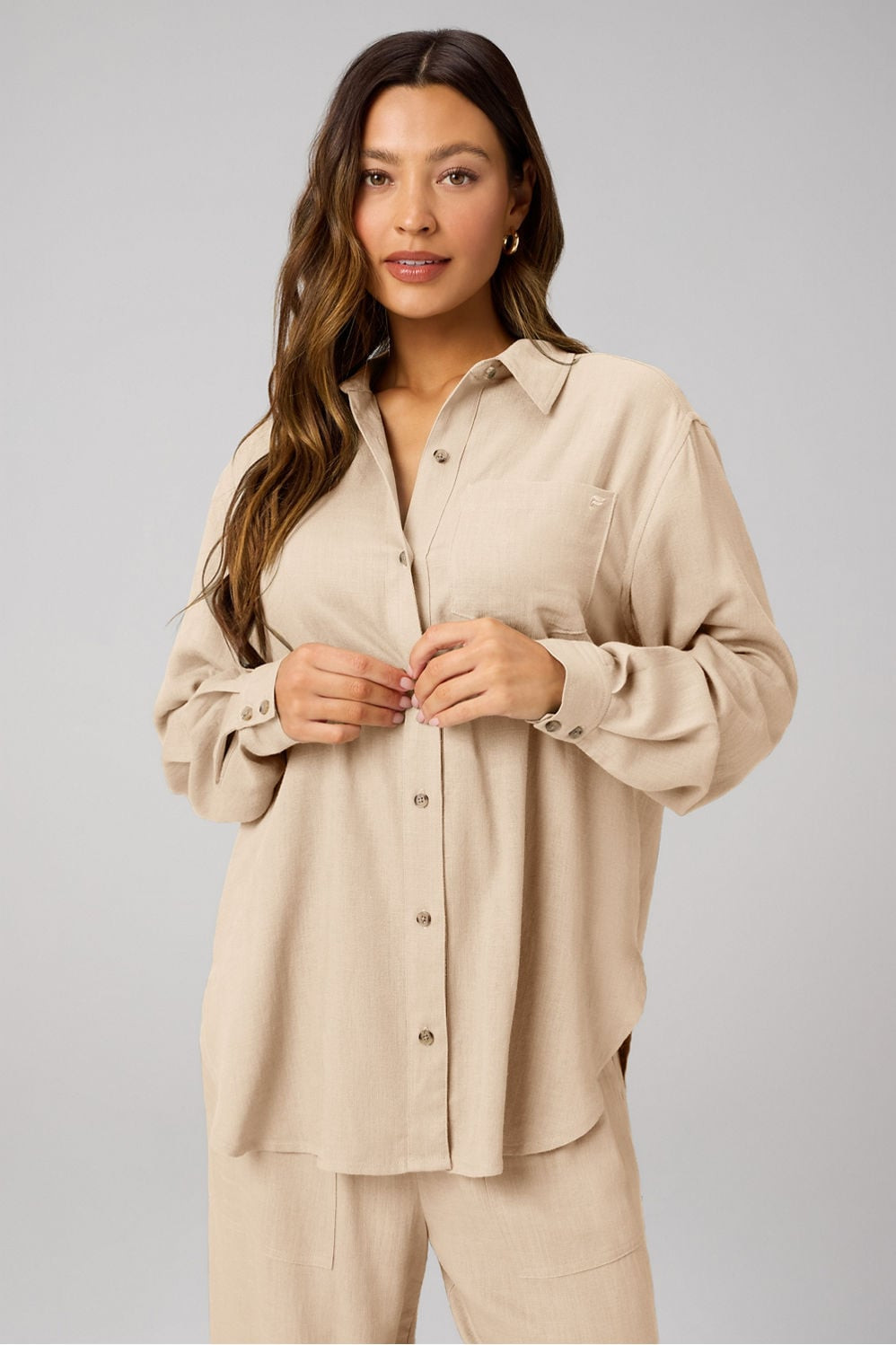 Lifestyle Linen Button-Up Shirt | Fabletics