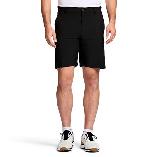 Izod Men's Golf Swing Flex Stretch Cargo Short, Classic Black, 32 | Amazon (US)