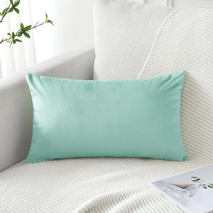 Artscope Luxury Velvet Pillow Covers Decorative Rectangle Pillowcases Soft Solid Cushion Cases fo... | Amazon (US)