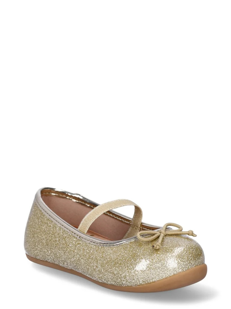 Wonder Nation Girls Bow Ballet Flats | Walmart (US)