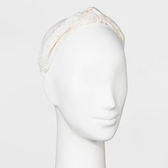 Eyelet Knot Headband - Universal Thread™ White | Target