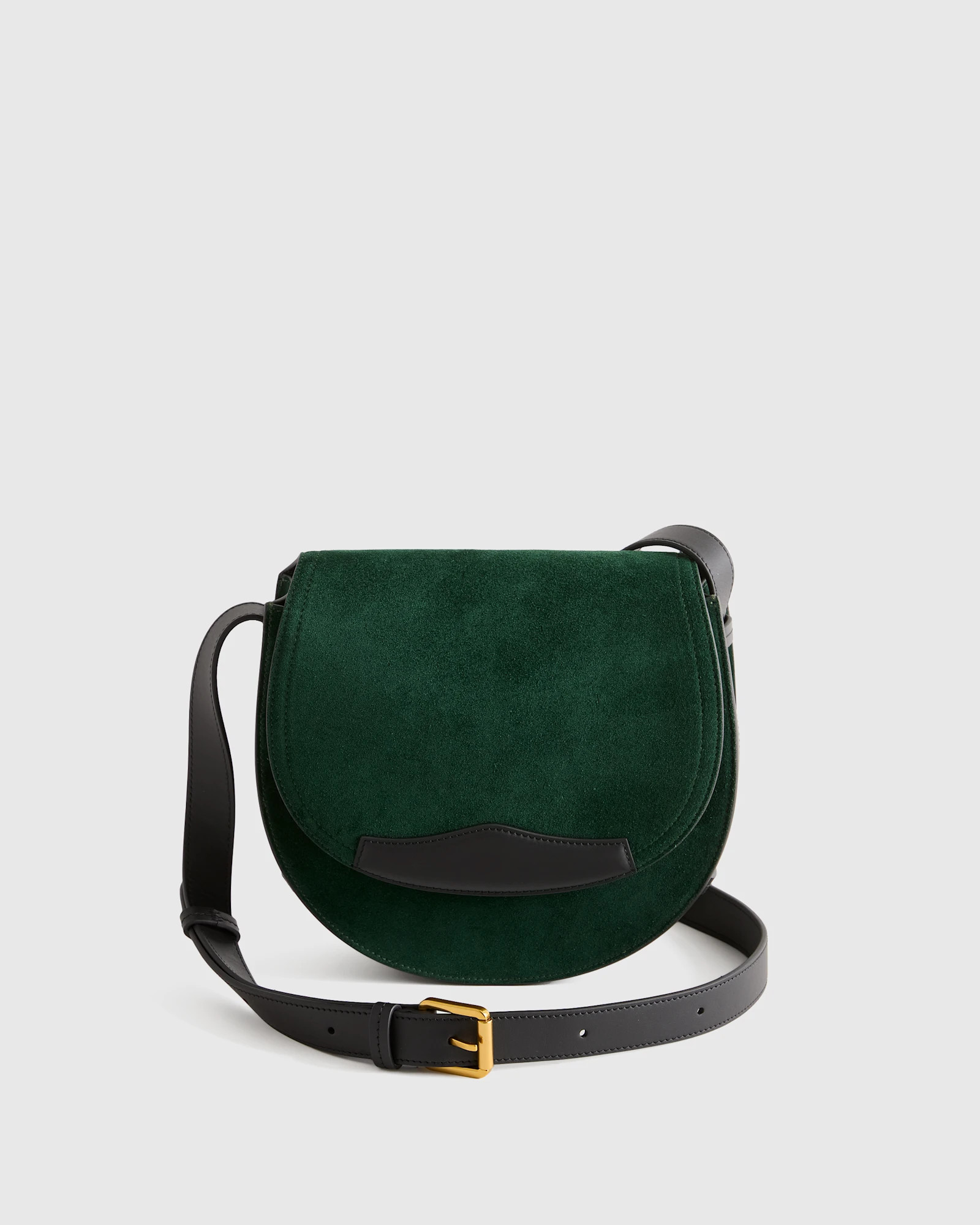 Quince | Women's Italian Suede Saddle Bag in Whiskey, Suede Leather | Quince