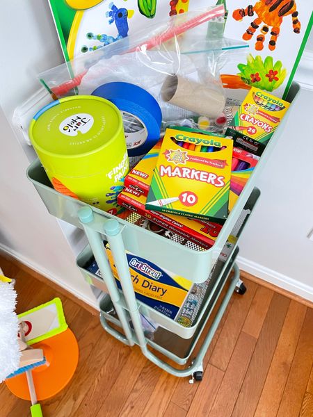 Was looking for a place to store our little art supplies so that toddlers could reach the safe stuff, but it needed to have a small footprint. This 3-tiered stand was perfect. This is the sage green. Bonus: it’s also under $40 and looks like much more than that! 

#artsandcrafts #crayola #toddlermom #containerstore 

#LTKkids #LTKfamily #LTKunder50
