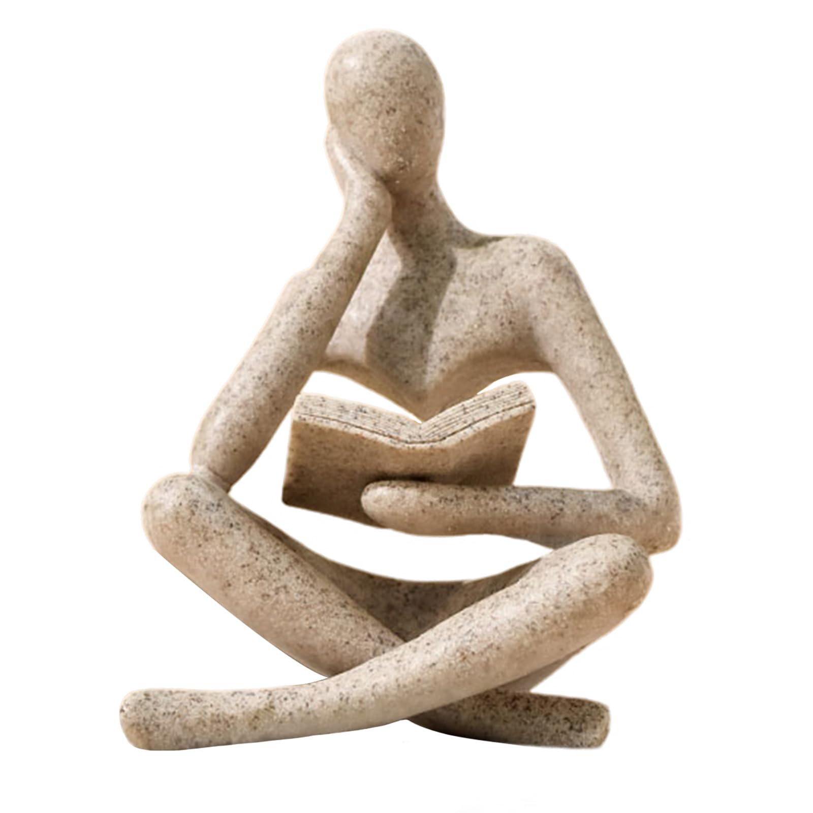 Bookshelf Decor Thinker Statue - Abstract Art Reading Thinker Sculpture Figurine Aesthetic, Moder... | Amazon (US)