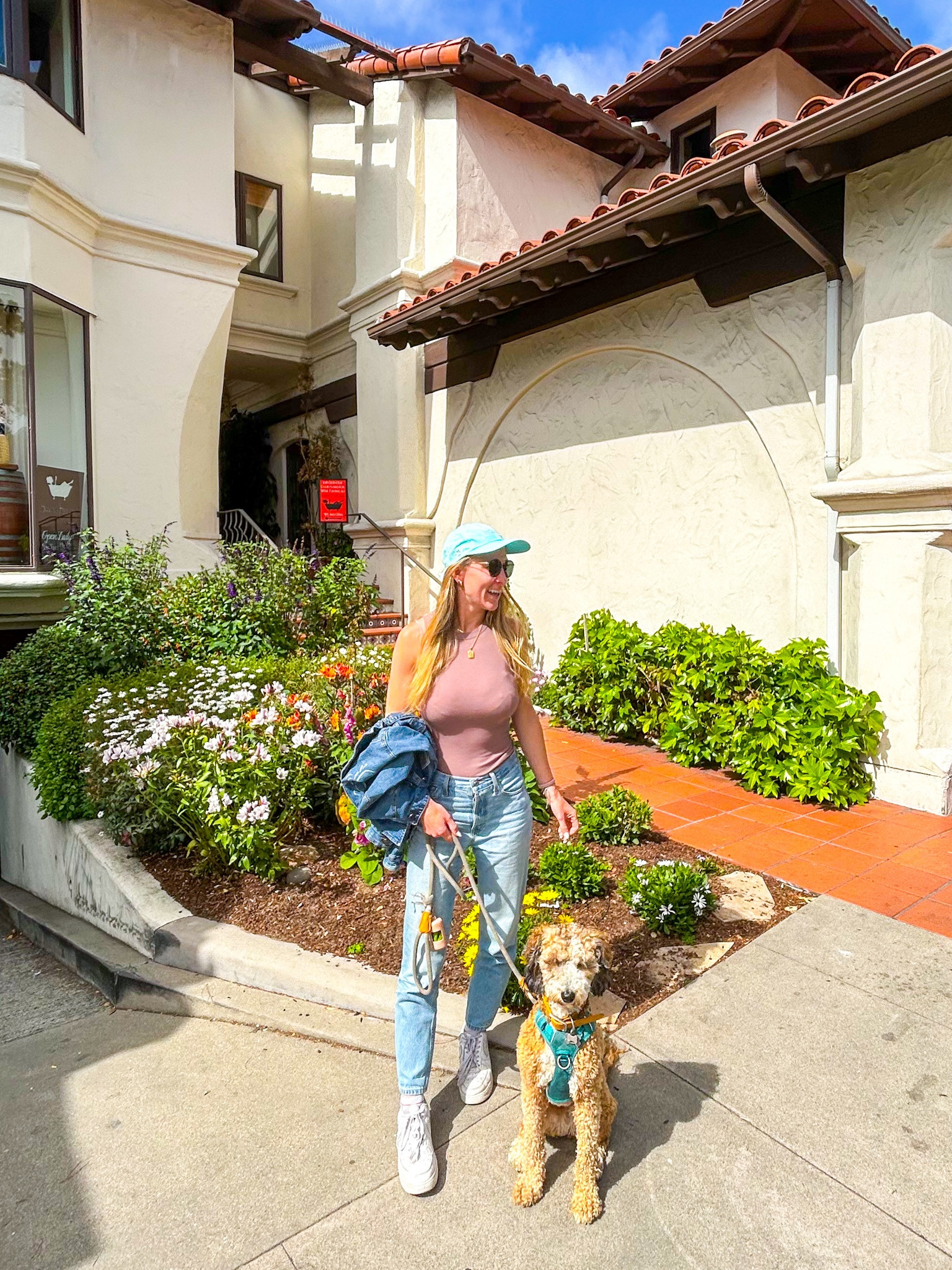 Carmel by the Sea / Monterey California July beach outfit - it’s cold by the beach but warm when the sunshine’s in the town! Love these loose mom jeans and my new ribbed brown tank from target (size XS) and my classic gold jewelry. Also loving my pony tail hat from spy glass golf course. 

#LTKSeasonal #LTKstyletip #LTKtravel