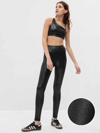GapFit Recycled High Rise Power Shine Leggings | Gap (US)