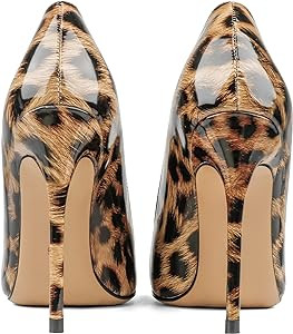 COLETER Women's 4 Inch Pumps Pointy Toe Wedding Dress Shoes Slip on Stiletto Pumps | Amazon (US)