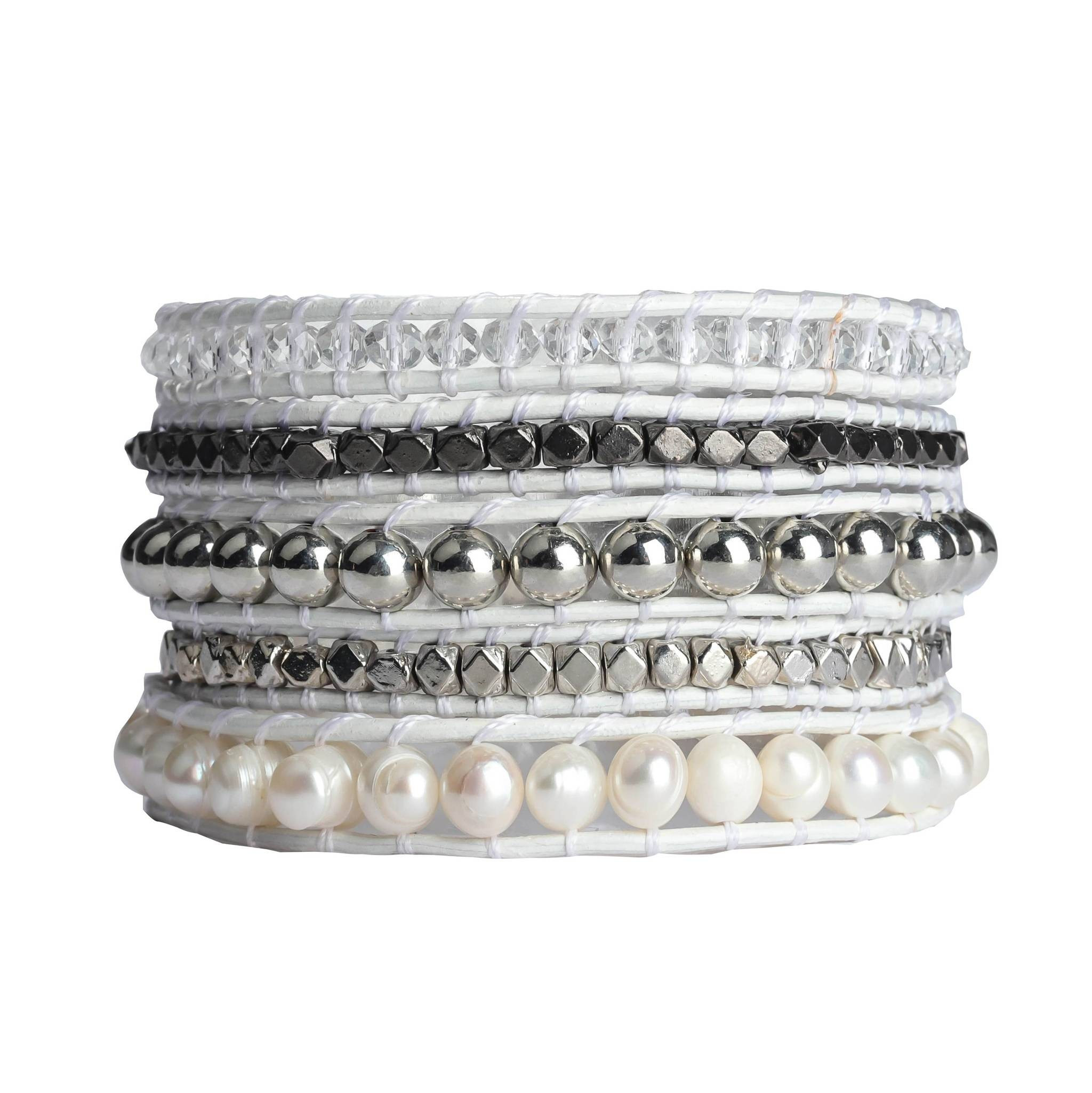 Silver Pearl Dorado on White | Victoria Emerson