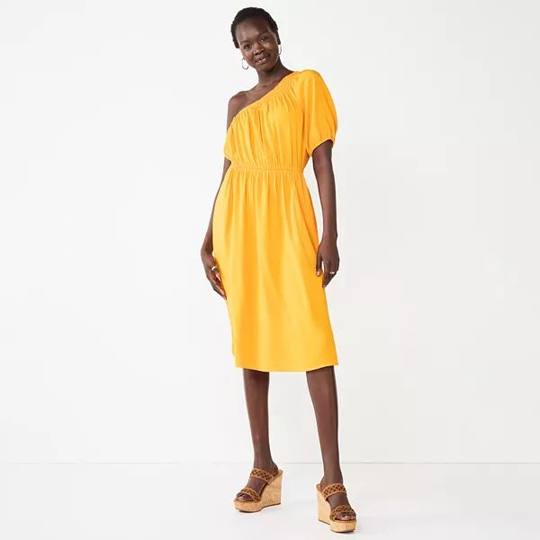 Women's Nine West One-Shoulder Midi Dress | Kohl's