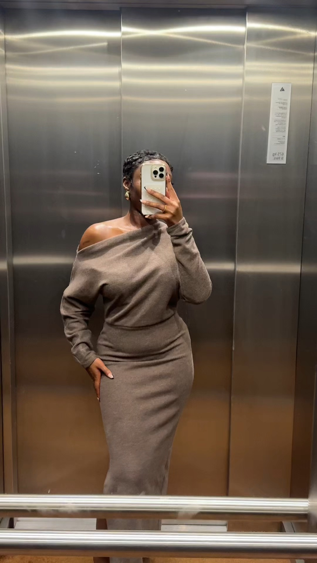 first outfit of the day of 2026! 🤍

asos dress, midi dress, off shoulder dress, brown dress, outfit inspo, fashioninspo 

#LTKdresses #LTKwinter #LTKuk