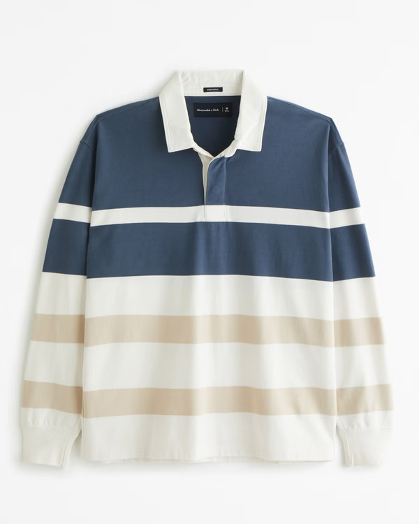 Long-Sleeve Rugby Polo | Abercrombie & Fitch (US)