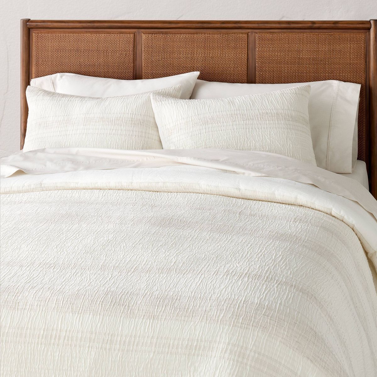 3pc Heather Stripe Comforter Bedding Set Twilight Taupe - Hearth & Hand™ with Magnolia | Target