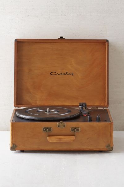 Crosley UO Exclusive Keepsake Wood AV Room Portable USB Vinyl Record Player - Gold at Urban Outfitters | Urban Outfitters (US and RoW)