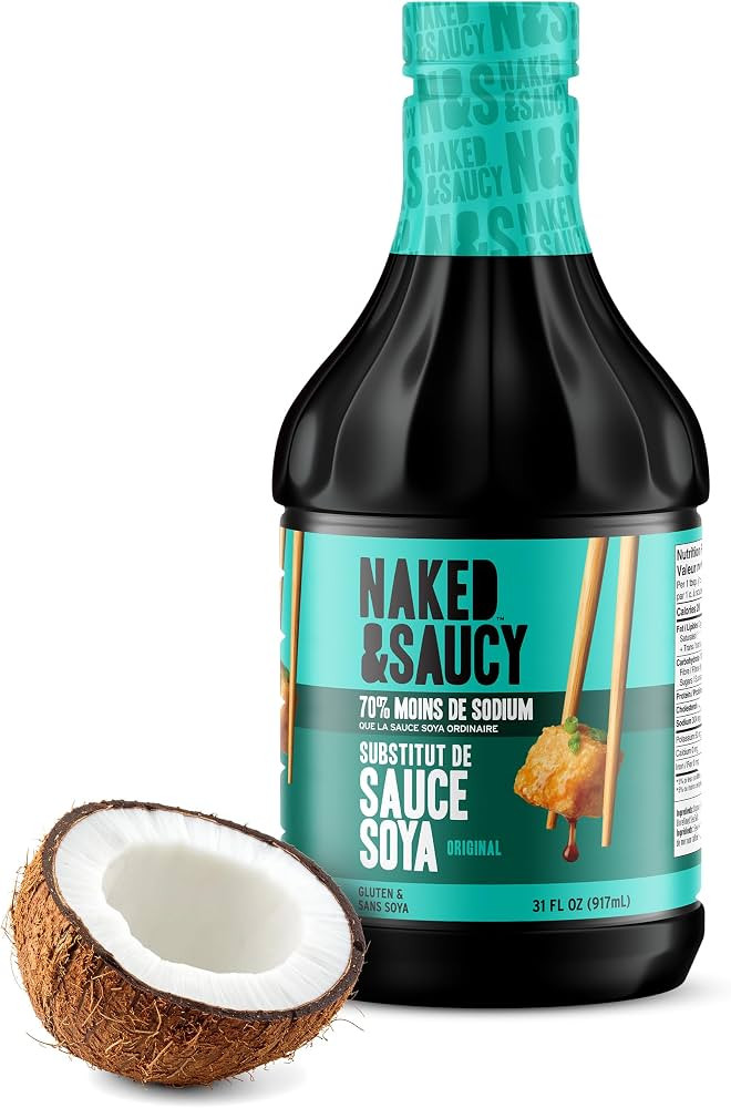 Naked & Saucy Low Sodium Coconut Aminos, Soy Sauce Substitute, 31 fl oz | Amazon (US)