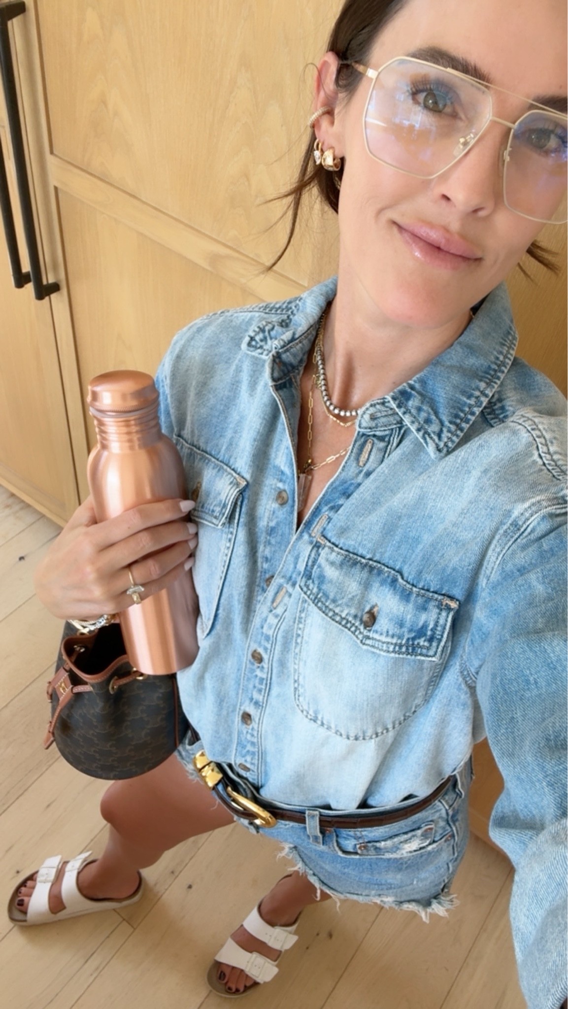 Blue light blocking glasses and a denim on denim outfit👖 shirt is old from Target so I linked similar options!

#LTKootd #LTKOver40
