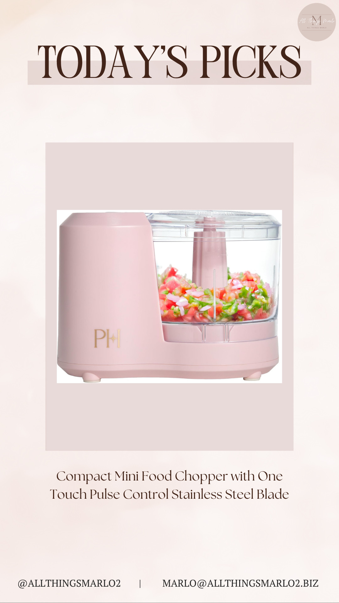 Compact Mini Food Chopper with One Touch Pulse Control Stainless Steel Blade 

 #LTKdayinmylife #LTKmomlife #LTKHome