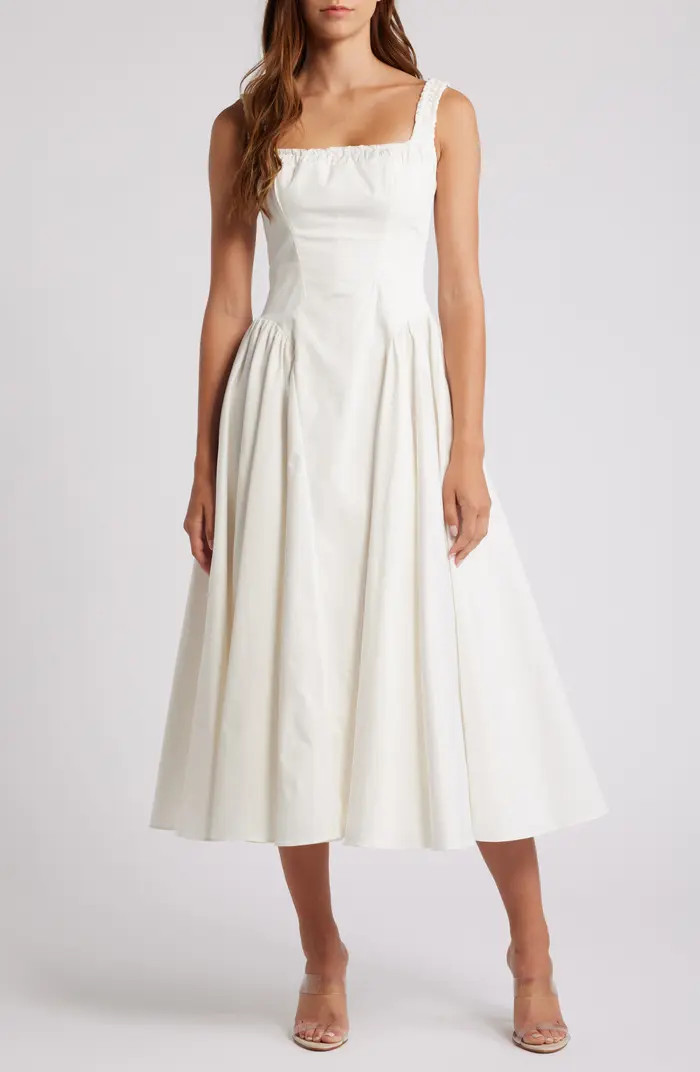 HOUSE OF CB Dorothy Floral Stretch Cotton Dress | Nordstrom | Nordstrom