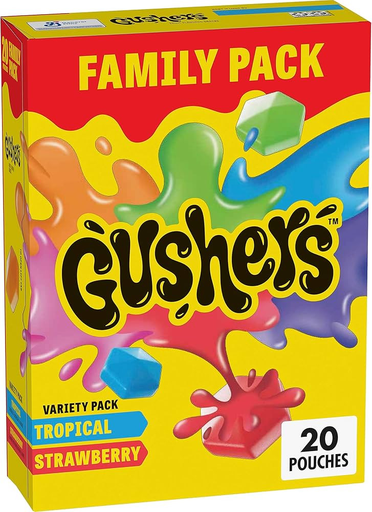 Gushers Fruit Flavored Snacks, Tropical and Strawberry Flavors, Family Pack, Stocking Stuffer, 20... | Amazon (US)