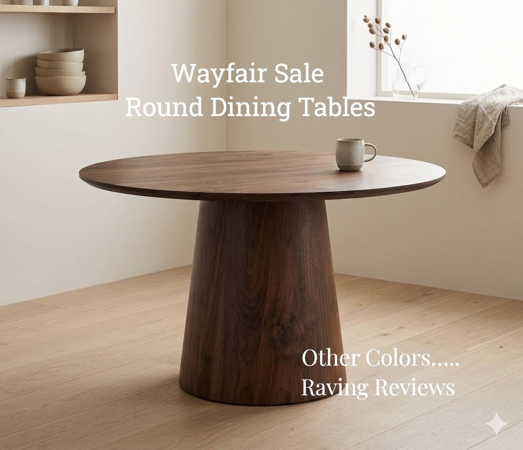 I am shopping for a dining table and came across this beauty that’s HALF OFF at Wayfair. This sale is so good! The price on this breakfast dining table will shock you and it’s OVER 40 inches round! Other wood colors, some are already a selling out! Raving reviews on this too! 

I added more dining tables that are also round and transitional to modern design style. 

🩷Follow for more deals that are worth checking out. I would love the support.

#DiningTable #BreakfastTable #WoodTable #Furniture Sale #Wayfair #WayfairSale #WoodTable #KitchenTable #RoundWoodTable

#LTKHome #LTKSpringSale #LTKSaleAlert