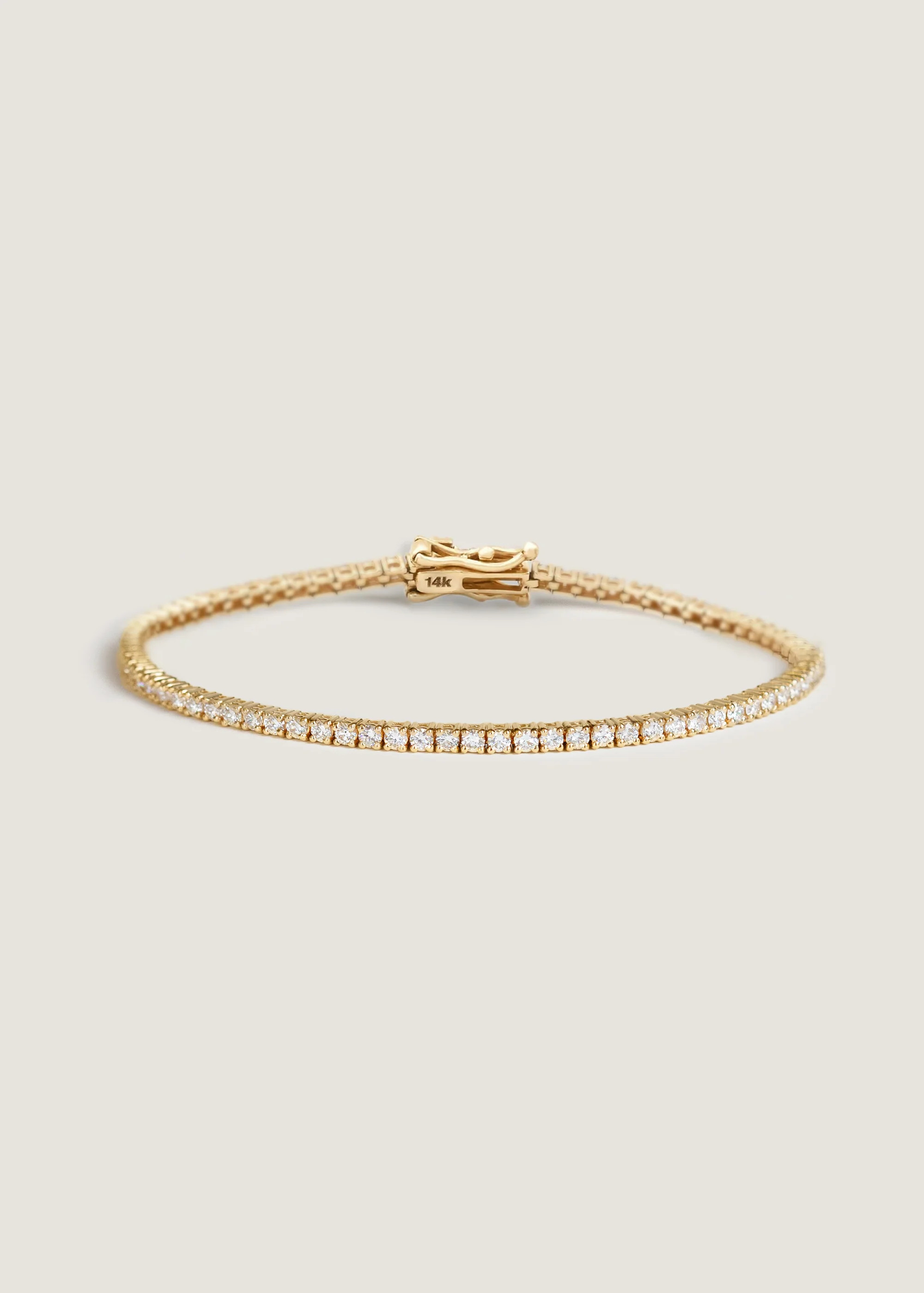 Diana Tennis Bracelet 3.20ctw Yellow Gold - Kinn | Kinn Studio