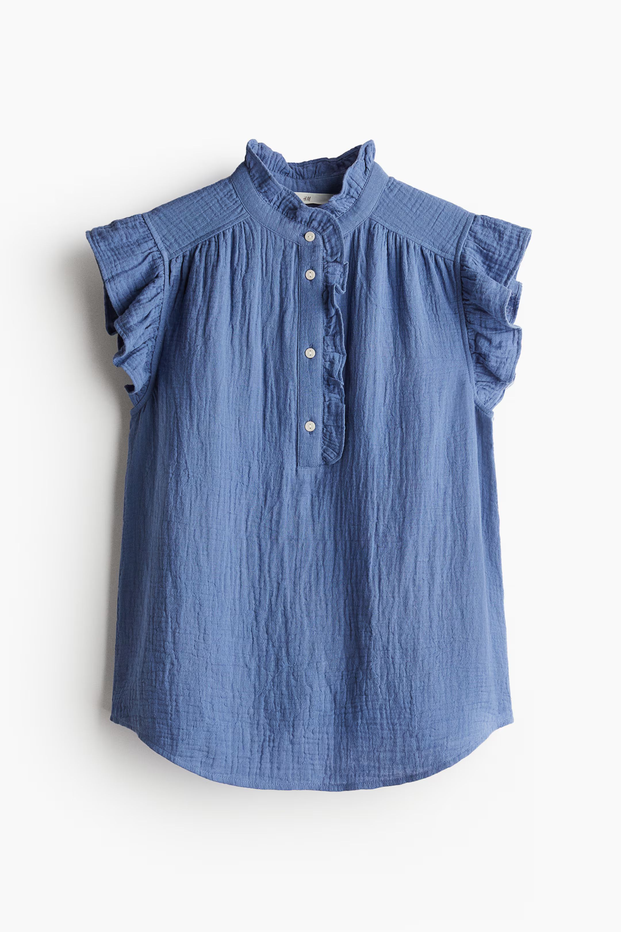 Mousseline blouse met volantmouwen | H&M (DE, AT, CH, NL, FI)