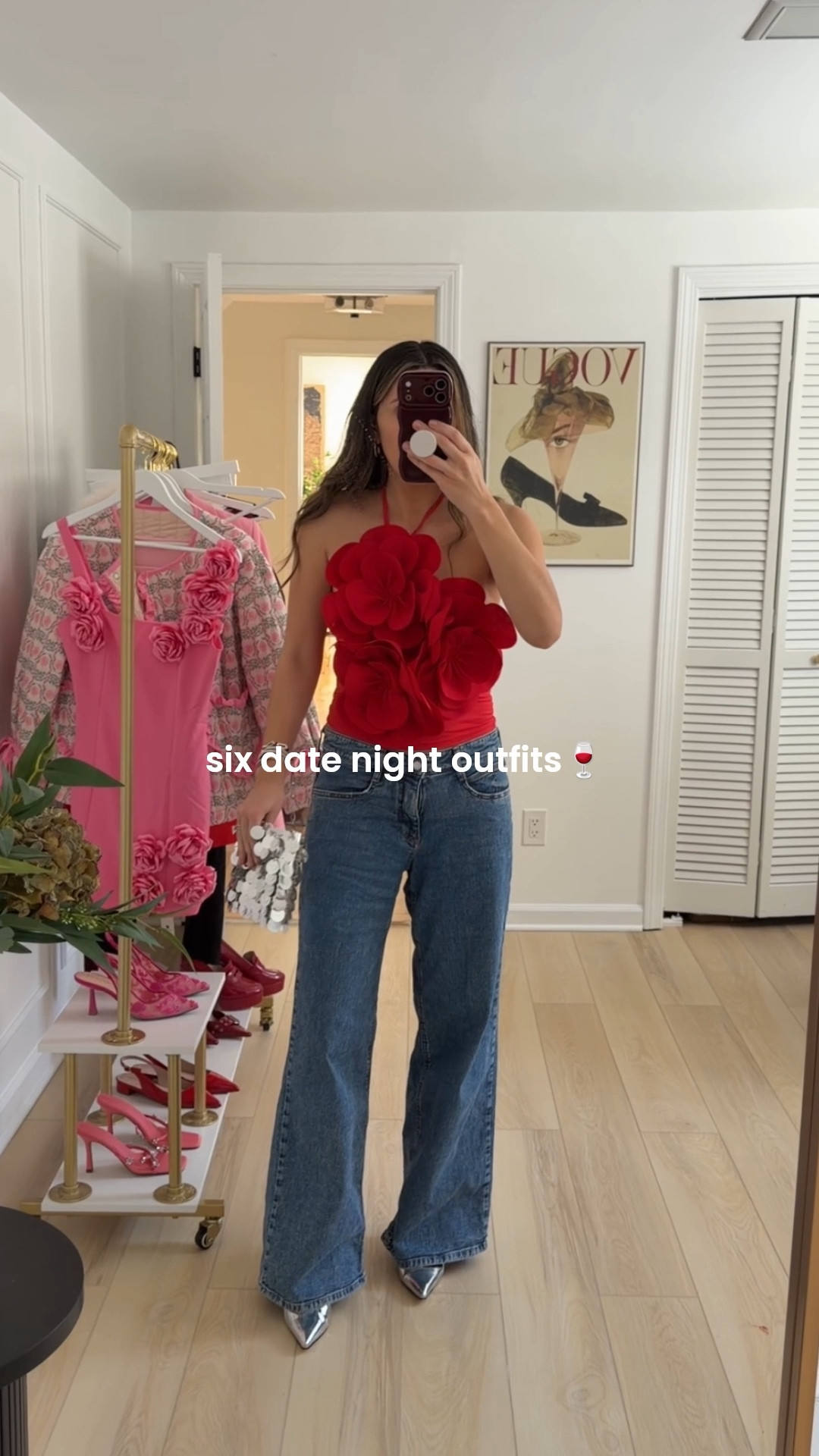 Outfit ideas that are perfect for date night or a girls night out 

Fringe skirt set (wearing size small)
Red Ruffle Skirt Set (wearing size small)
White lace top and jeans (size small and size 26)
light pink corset and white trousers (size XS and size 27 long)
Heart cardigan and white ruffle dress (size medium and size small)
Red floral top and jeans (size small and size 26)

Outfit ideas / styling tips 

#LTKTall #LTKgrwm #LTKootd