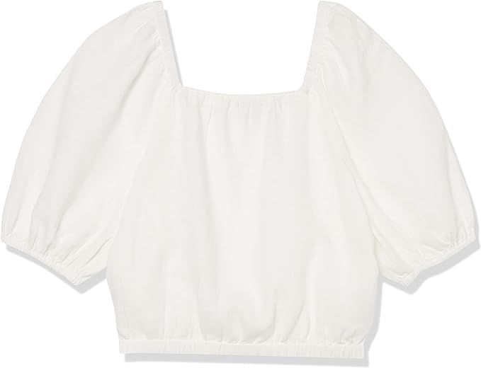 The Drop Women's Evelyn Cropped Square-Neck Bubble Top | Amazon (US)