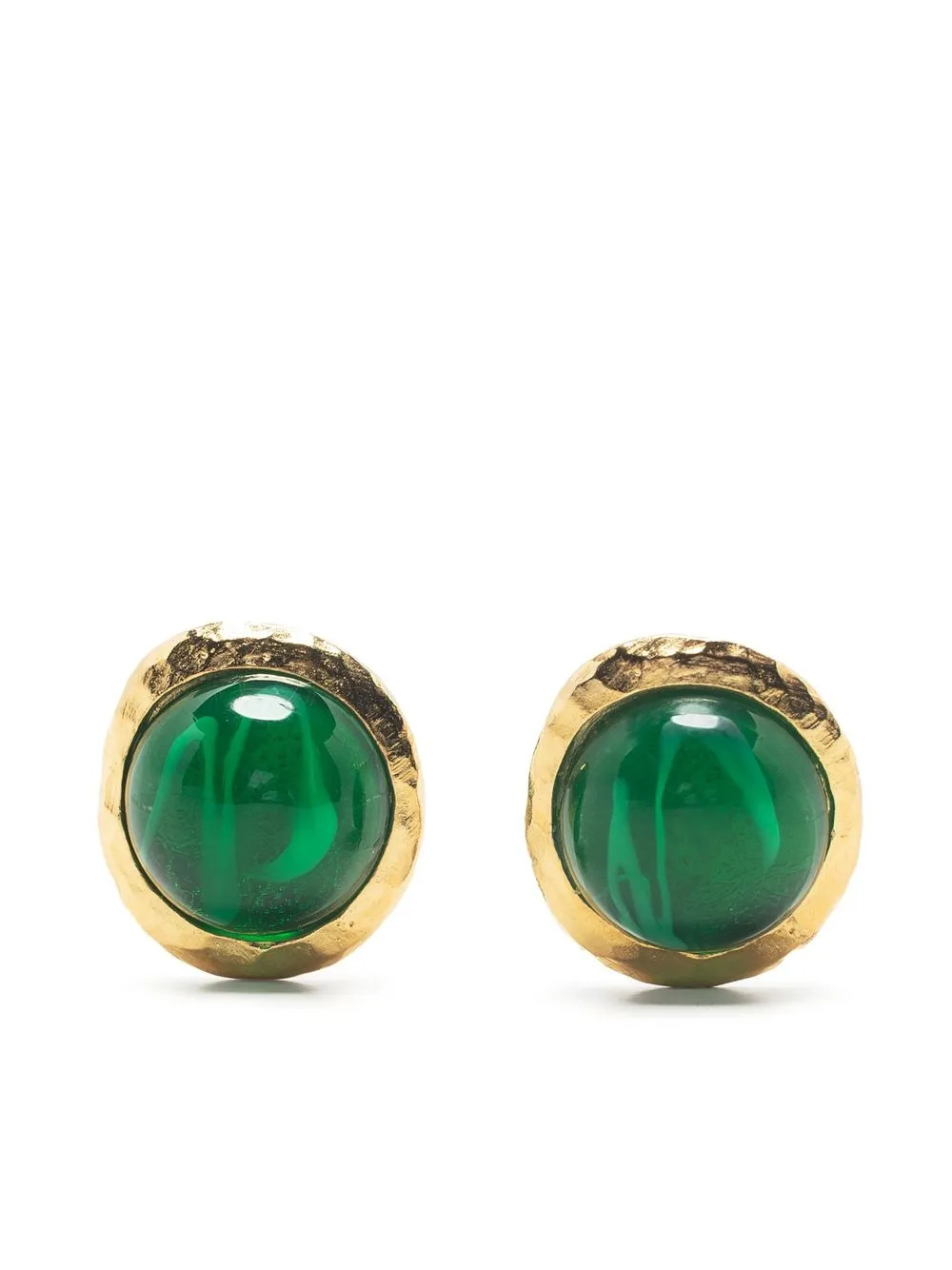 Kenneth Jay Lane Ohrstecker Mit Smaragd - Farfetch | Farfetch Global