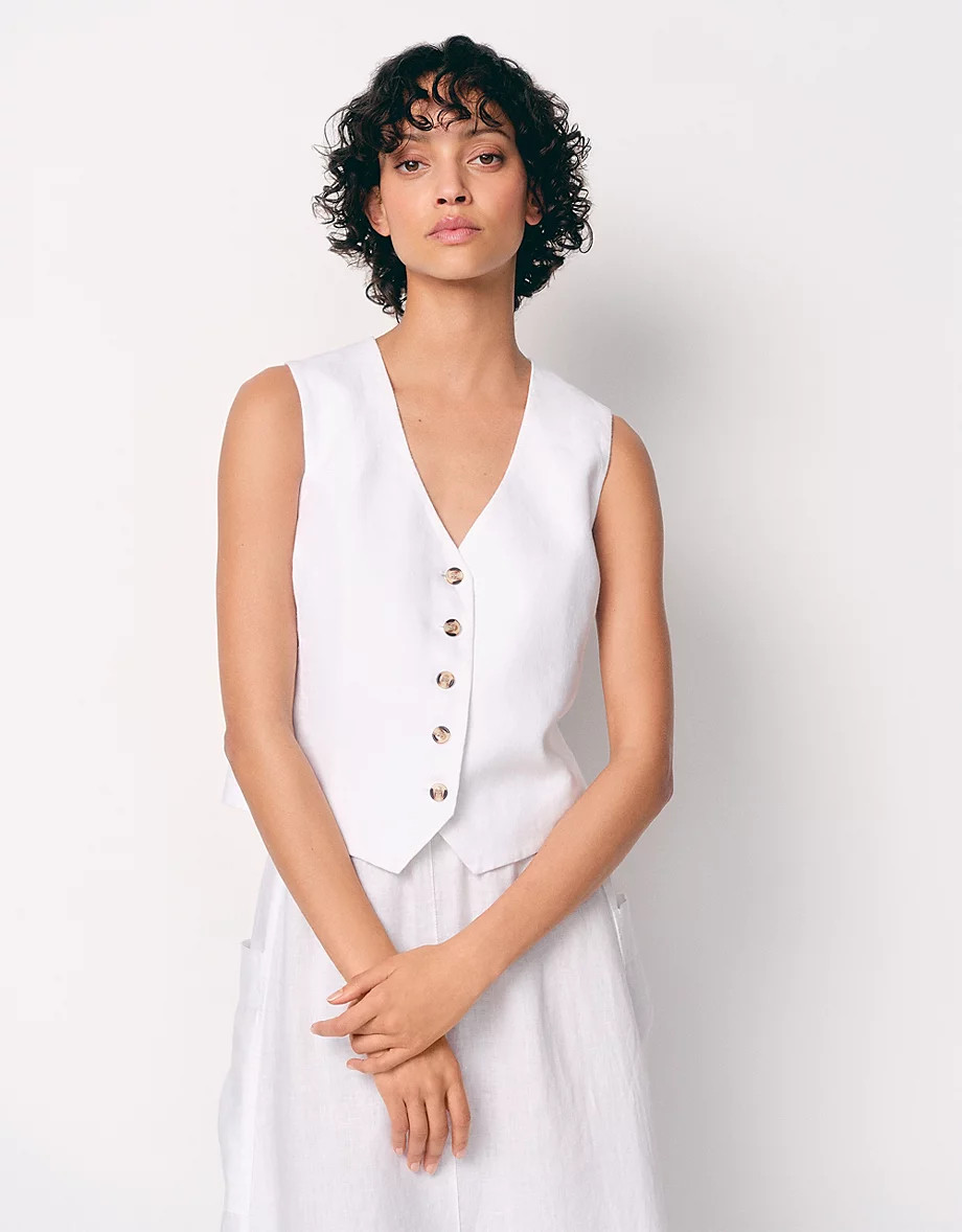 Linen Waistcoat | The White Company UK & ROW