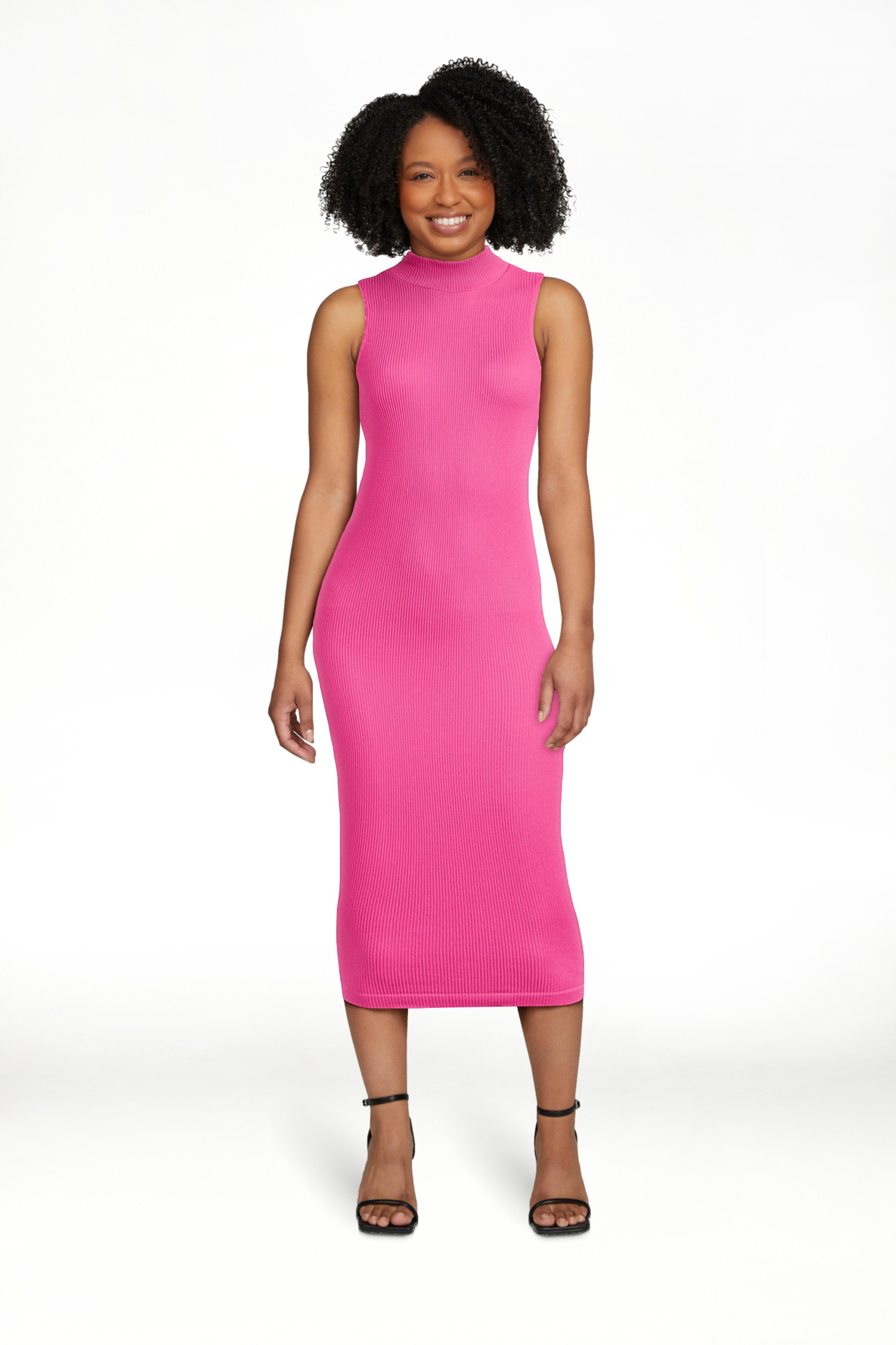 No Boundaries Juniors Bodycon Ribbed Jersey Midi Dress | Walmart (US)